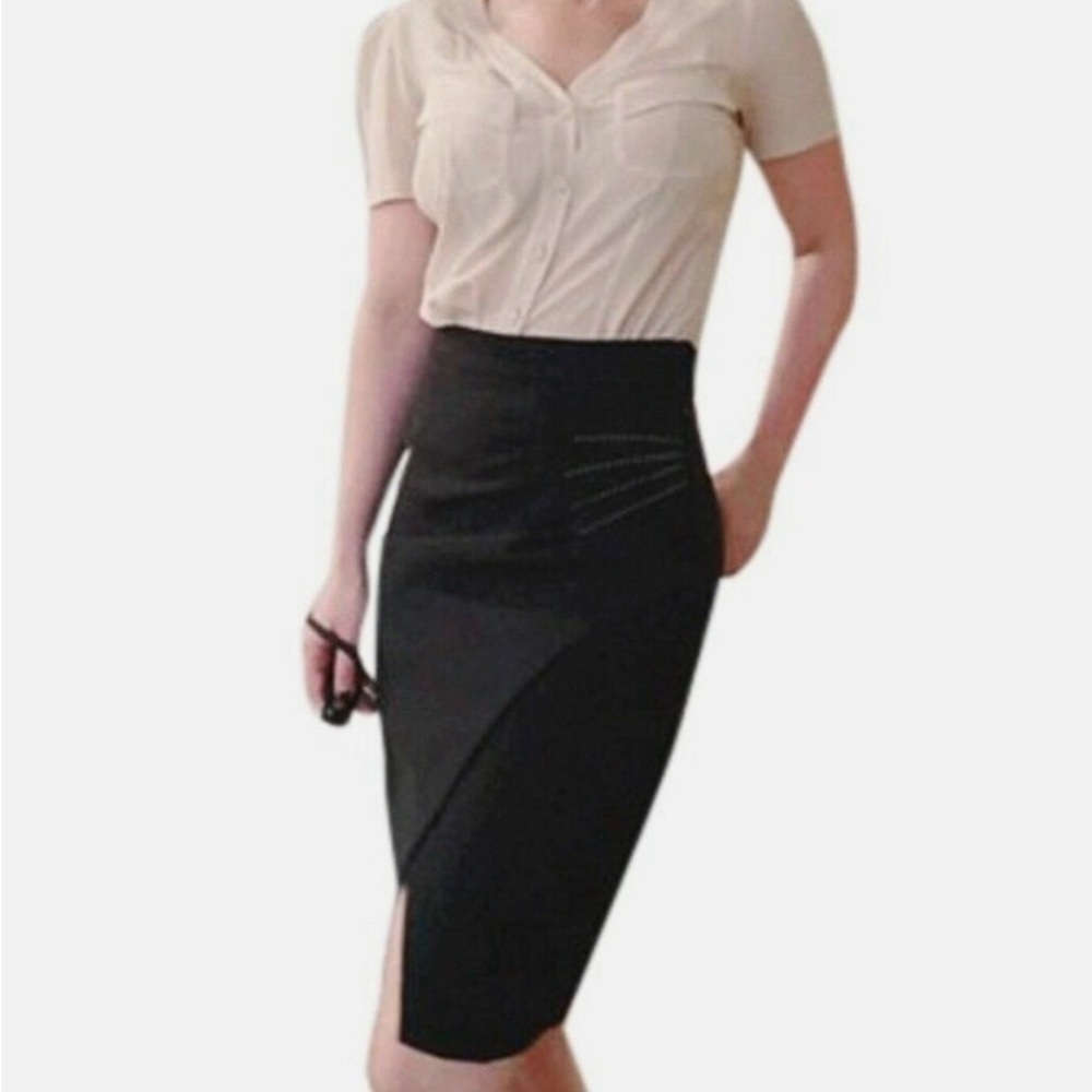 L'Agence pleated pencil skirt